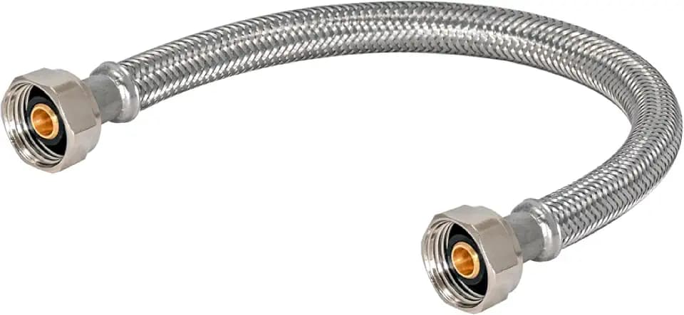 Eastman 30 Inch Steel-Flex Faucet Connector, Braided Stainless Steel Supply Line with 1/2 In. FIP Ends, 48019