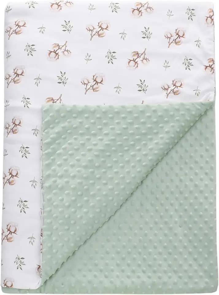 Warme Decken Winter Kinderdecke Babydecke Wohndecke Baby Kuscheldecke mit Dreilagige Baumwolle, Sofa Decken Kinderwagen Decke, Babydecke Neugeborenen Geschenke zur Geburt, 110 * 140cm Grün