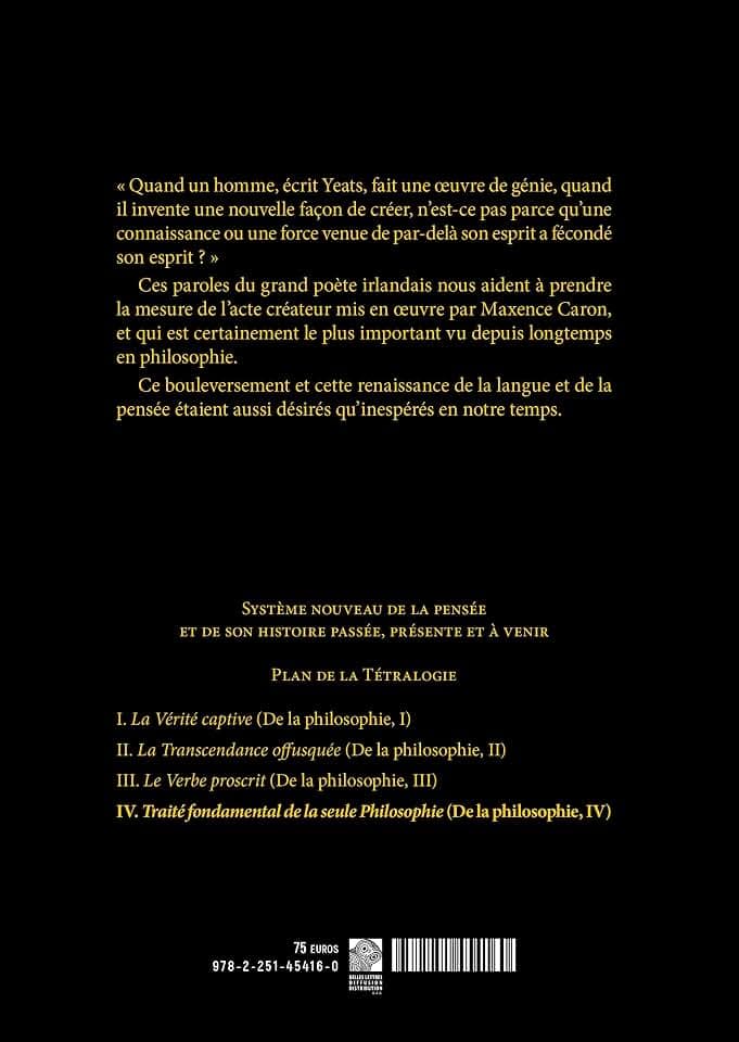 Traite Fondamental De La Seule Philosophie