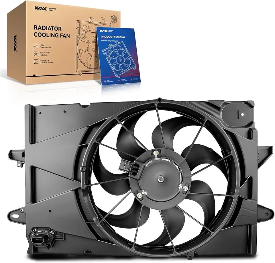 KAX Engine Radiator Cooling Fan, Compatible with 2010-2017 Equinox/Terrain 2.4L, Replace # 15212798, 25952813, 84117014, 84145767