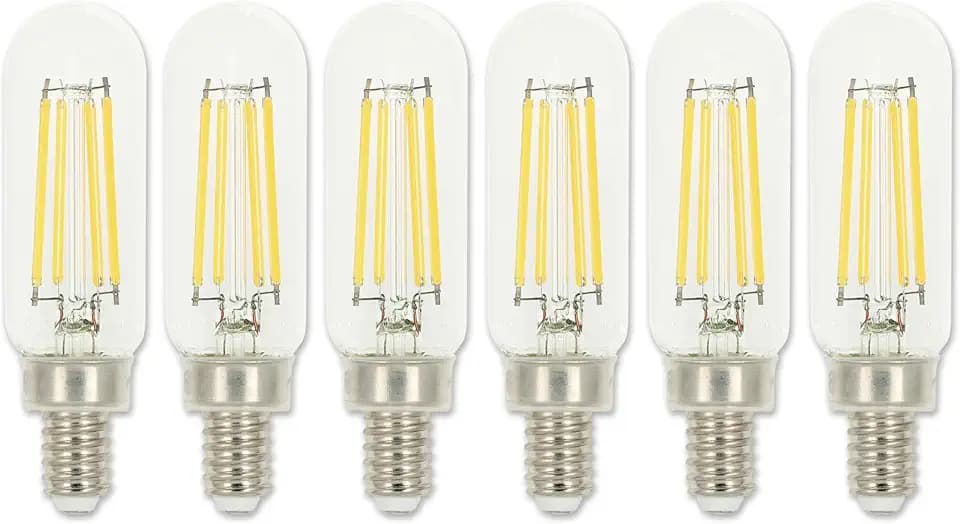 Westinghouse Lighting 5335020 5 Watt (60 Watt Equivalent) T8 Dimmable Clear Filament LED Light Bulb, Candelabra Base, 6 Pack