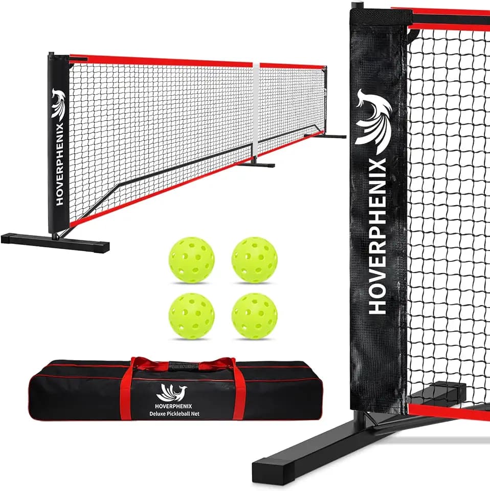 Hoverphenix Pickleball Net - 22FT Full Size Net with Carry Bag for Driveway