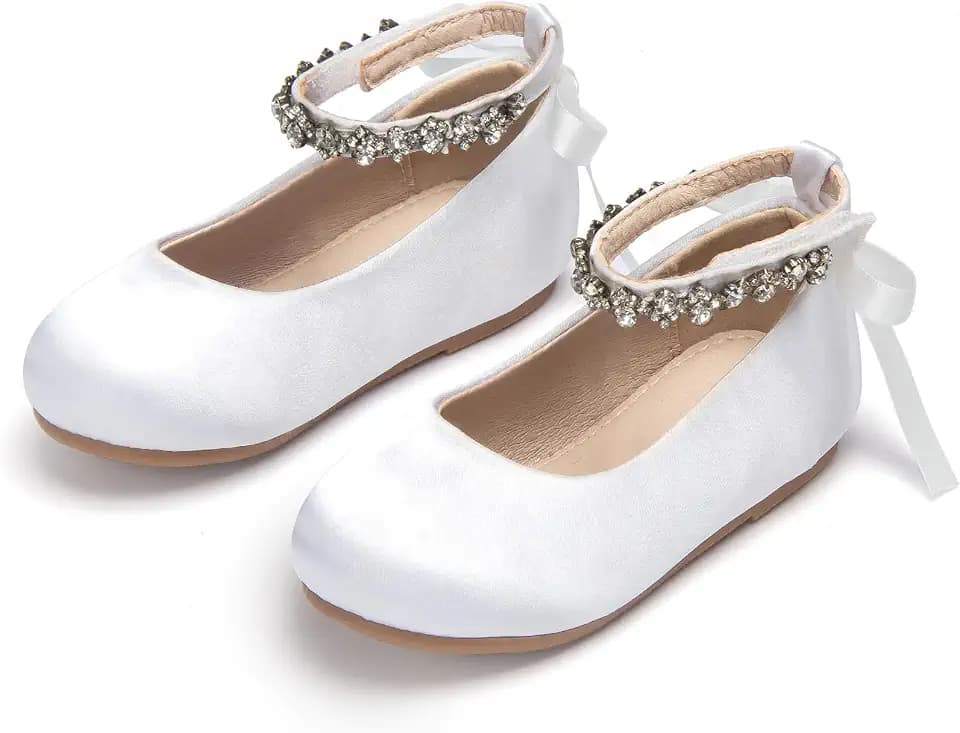 Otter MOMO Toddler Little Flower Girls Dress Shoes Princess Mary Jane Flats