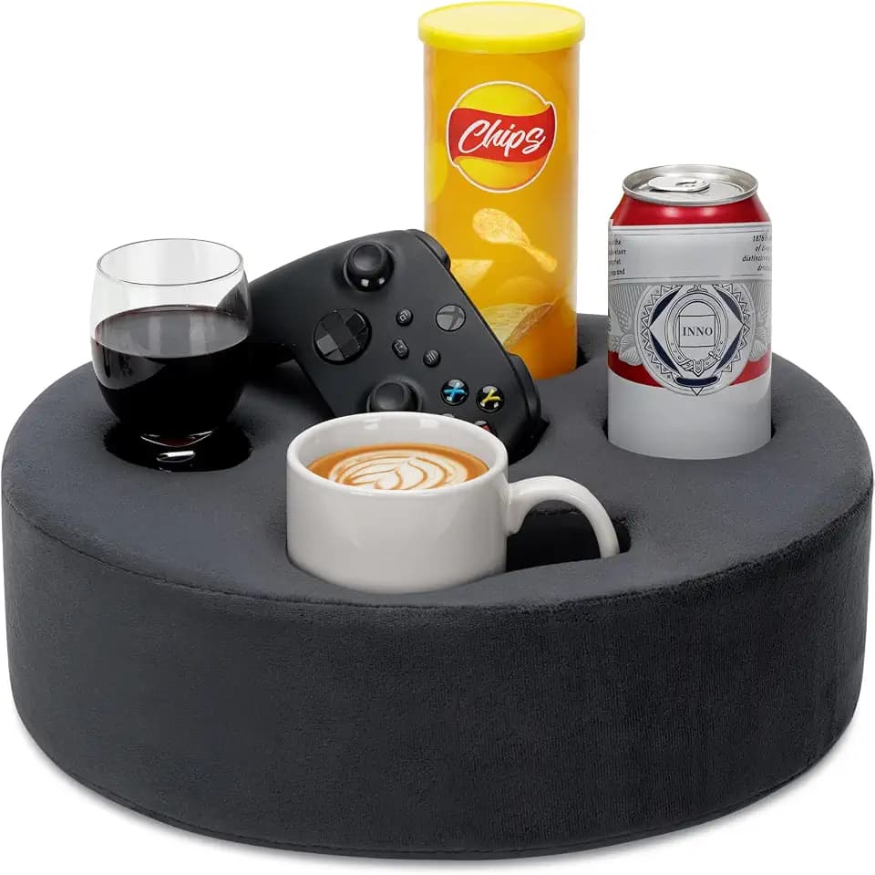 INNO STAGE Couch Cup Holder Getränkehalter, Sofa Getränkehalter Kissen, Abnehmbare und Washbare Kissen mit Kaffeebecherhalter für Zuhause, Auto, Park, Reisen, Flugzeug