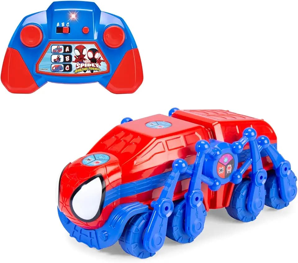 Dickie Toys RC Auto Spidey Team Vehicle (28,5 cm) - ferngesteuertes Spielzeugauto für Kinder ab 3 Jahre zu Marvels Spidey und Seine Super-Freunde, 3 km/h, inkl. Fernbedienung