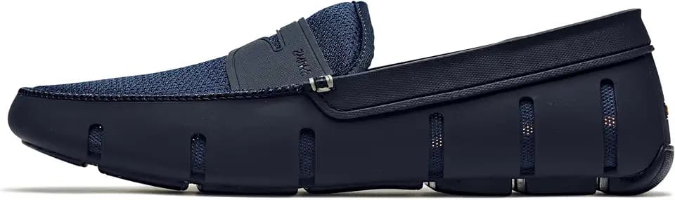 SWIMS Penny Loafer for Men, Rubber Slip-On Casual Shoe, Ventilation and Drainage System, Water-Friendly Flexible Driving Loafer