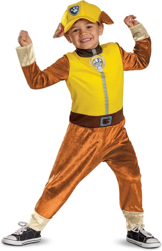 Paw Patrol Rubble Toddler Costume, Official Paw Patrol Rubble Costume Outfit with Headpiece