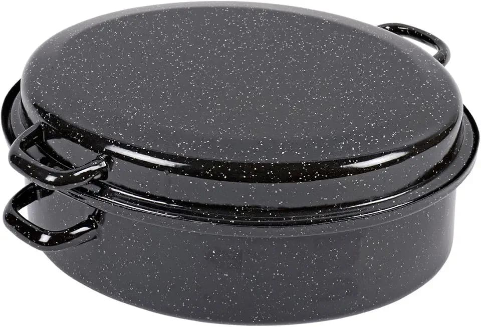 Kochstar 32711038 Bräter oval ohne Ring, 38 cm, schwarz gesprenkelt