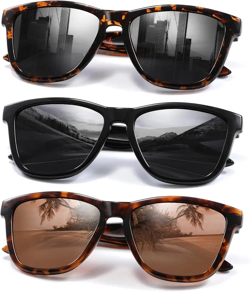 Polarized Sunglasses Womens Trendy Classic Retro Womens Sunglasses Men Driving Sun Glasses UV Protection