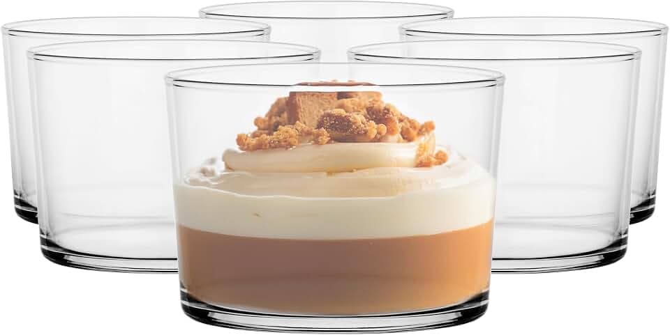 Glasmark KROSNO 1992 Dessertgläser 6er Set 170 ml Aus Glas Eisbecher Gläser Eisschalen Dessertschalen Spülmaschinenfest