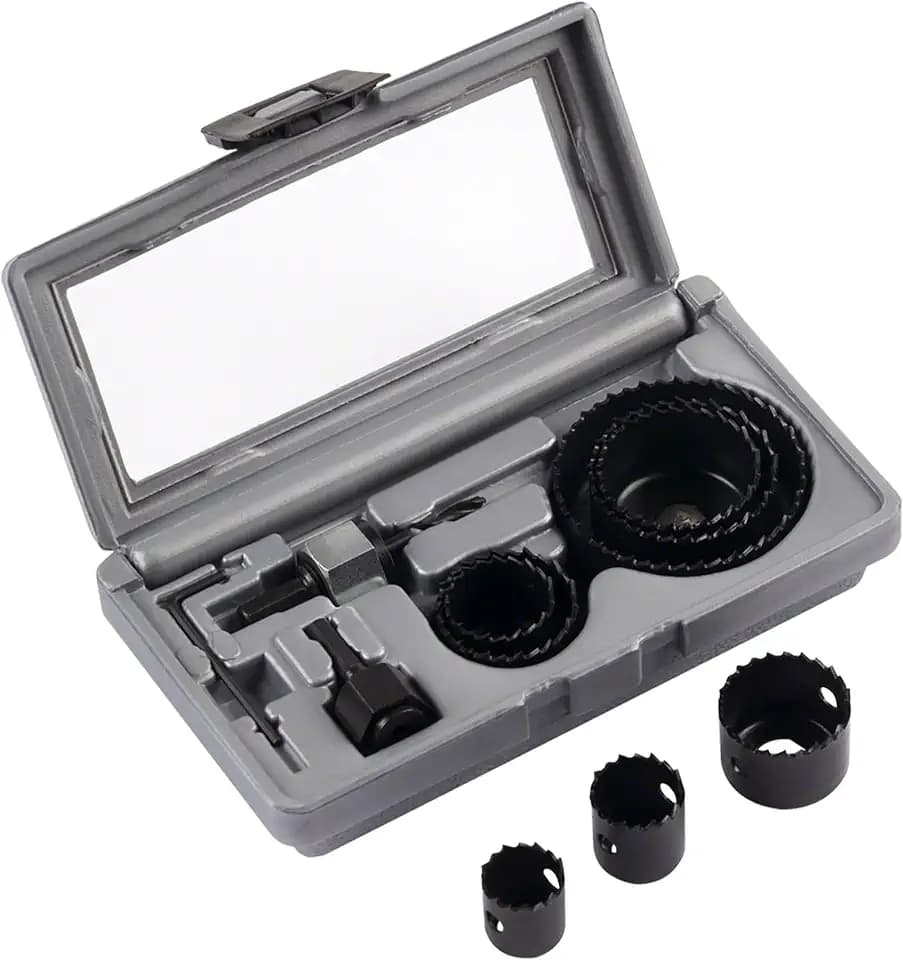 Bosch 11 tlg. Lochsägen Set (für Hart und Weichholz, furniertes Holz, Ø 22-68 mm, Zubehör Bohrmaschine)