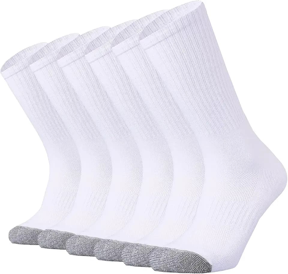 SOX TOWN Cushioned Crew Training Athletic Socks for Unisex Men Women Sports