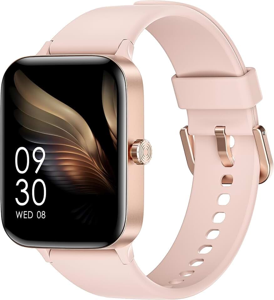 Smartwatch Damen Herren, 1.95" Zoll-Touchscreen Smart Watch mit Telefonfunktion 140+ Sportmodus Sportuhr, Wasserdichter Fitness Tracker mit Schlafüberwachung Herzfrequenz für Android iOS