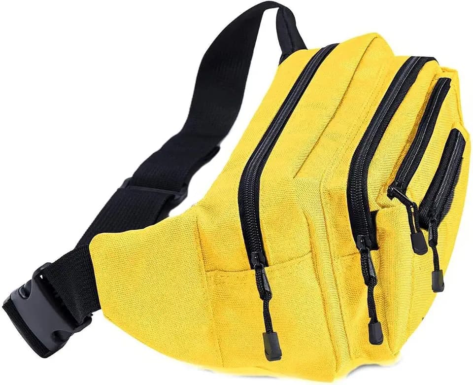 Van Beeken Gürteltasche, wasserdichte Bauchtasche Herren & Damen, 4 Fächer, Geheimfach, Verstellbarer Hüftgurt - Outdoor, Joggen, sicherer Stauraum, Reisende, Nylon, 26x12cm