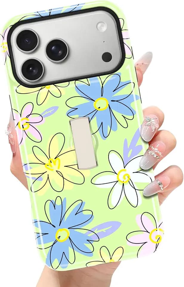 Magnetic for iPhone 17 Pro Max Case with Finger Strap, Green