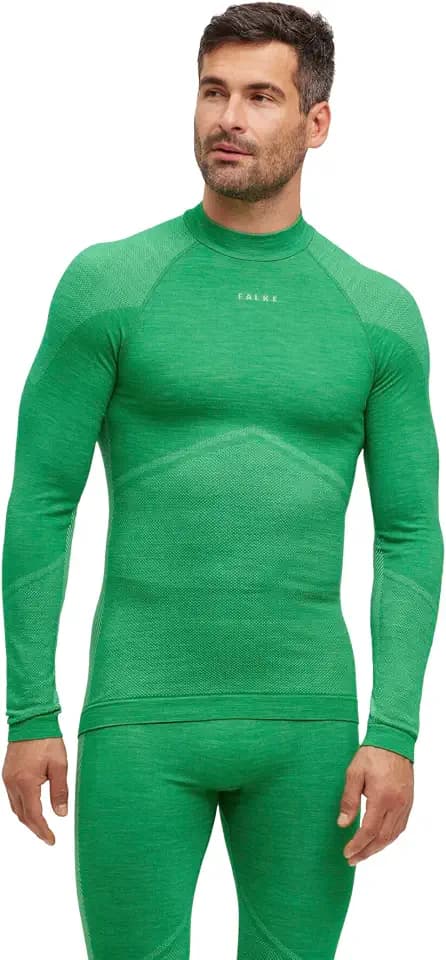 FALKE Herren Wool-Tech Round Neck Funktionsshirt Langarm atmungsaktiv klimaregulierend geruchshemmend nachhaltige Wolle Funktionsmaterial kalte bis sehr kalte Temperatur Funktionsunterwäsche 1 Stück