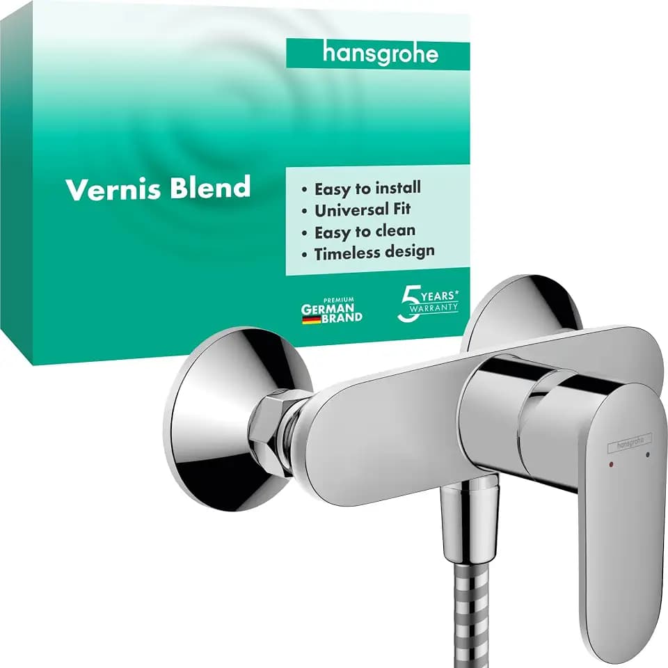 hansgrohe Vernis Blend - Duscharmatur Aufputz für 1 Verbraucher, Mischbatterie Dusche, Einhebelmischer, Chrom, 71640000