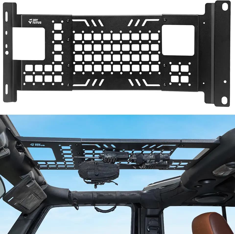 JOYTUTUS Overhead Molle Panel Compatible with Wrangler JK 2007-2018
