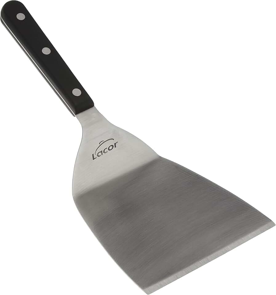 Lacor 60434 – Edelstahl-Küchenpfannenwender 12 x 27 cm, tiefes Besteck...