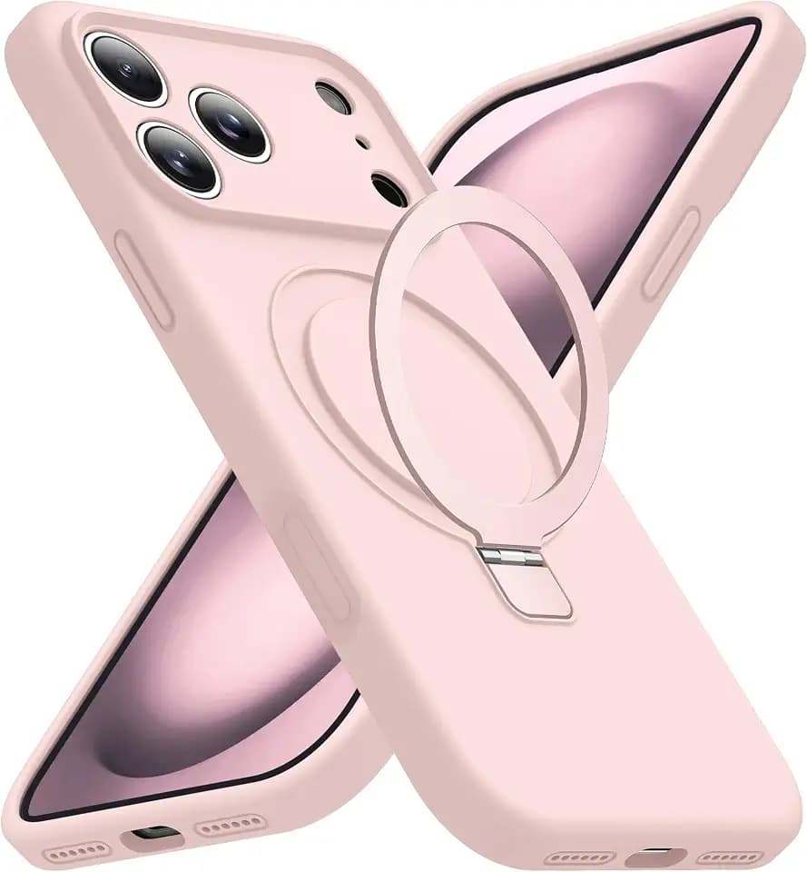 SKYLMW Case for iPhone 17 Pro Max with Stand,6.9" Pink