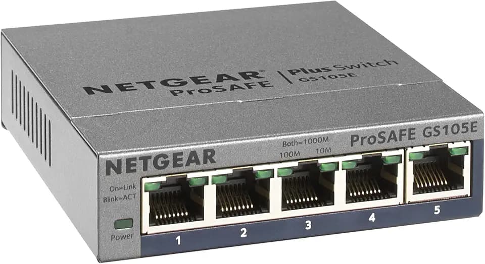 NETGEAR 5-Port Gigabit Ethernet Easy Smart Managed Switch (GS105Ev2)