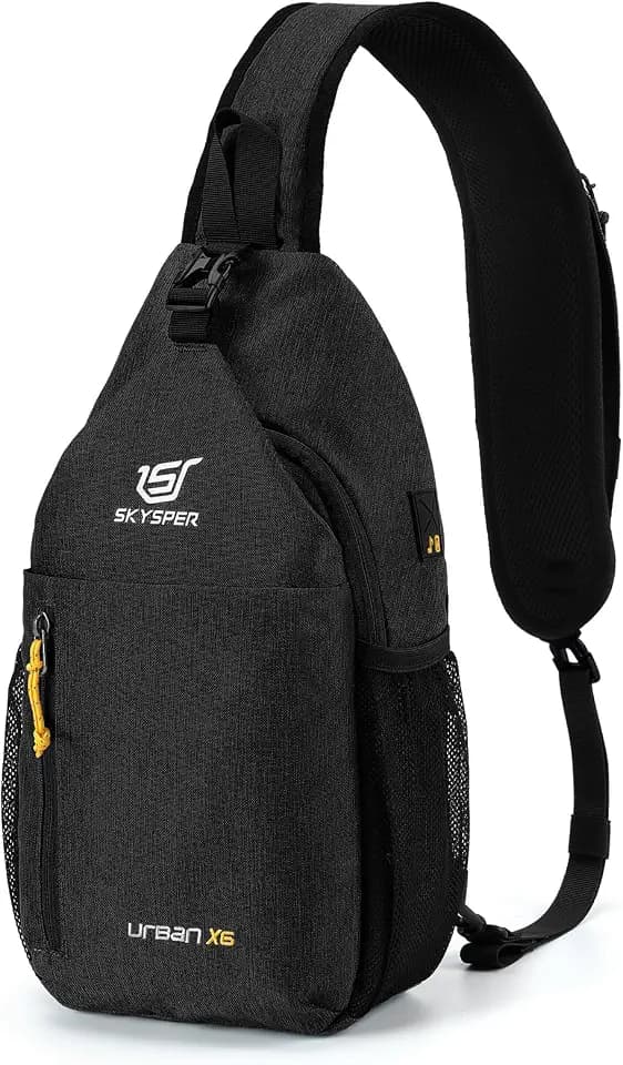 SKYSPER Schultertasche Brusttasche Leichte Sling Bag Klein Wasserfest Crossbody Umhängetasche zum Wandern Outdoor Sports Reise