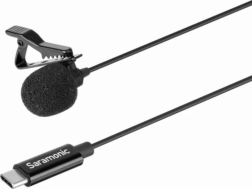 Saramonic LavMicro U3A USB-C Lavalier Microphone, Android, new iPad, Computers & More with 6.6' Cable & 90˚ Adapter for Vlogging, Interviews, YouTube, TikTok, Live Streaming