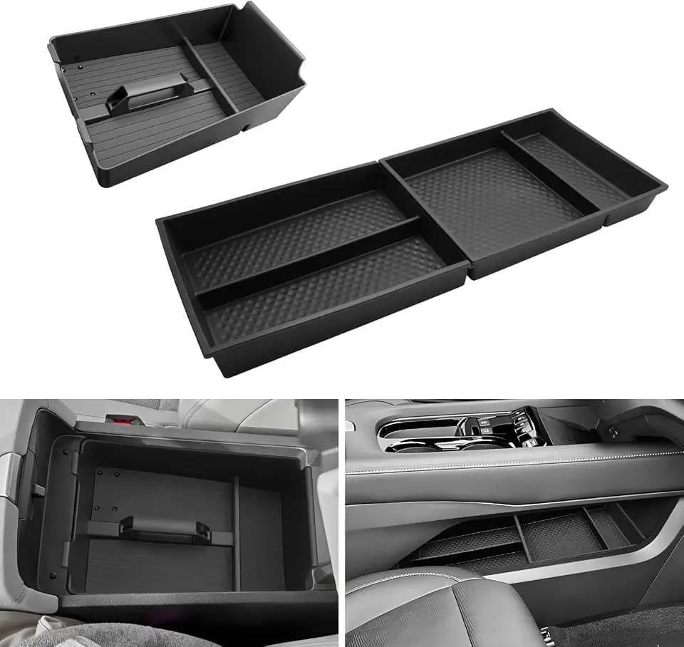 LUWU Center Console Organizer for 2025 2026 Nissan Murano SL/SV/Platinum Accessories Armrest Storage Box, Lower Console Organizers Murano 2026 Accessories 3-Pack