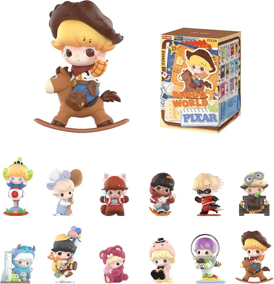 POP MART DIMOO World × Pixar Series Blind Box Figures, Single Box