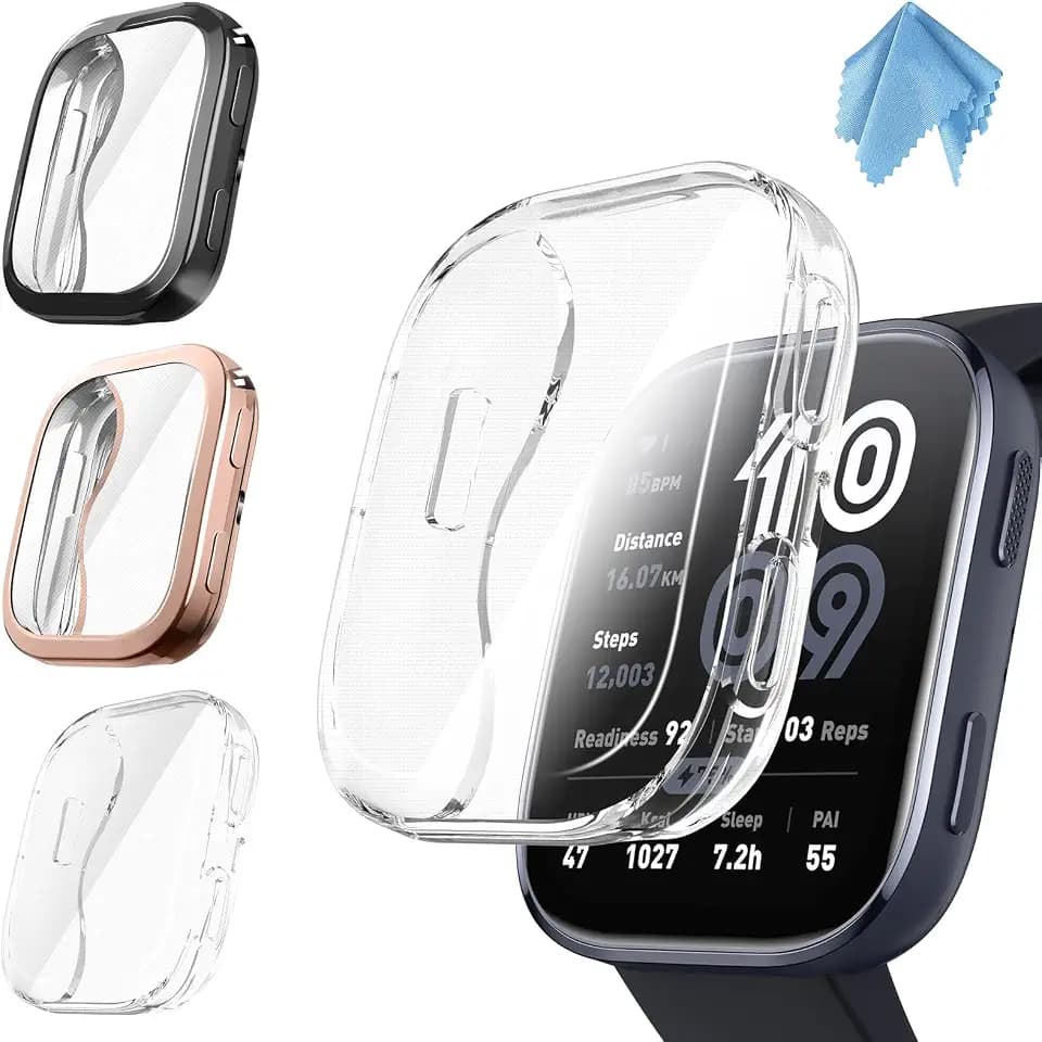 Fintie 3 Packs TPU Screen Protector Case Compatible with Amazfit Bip 6