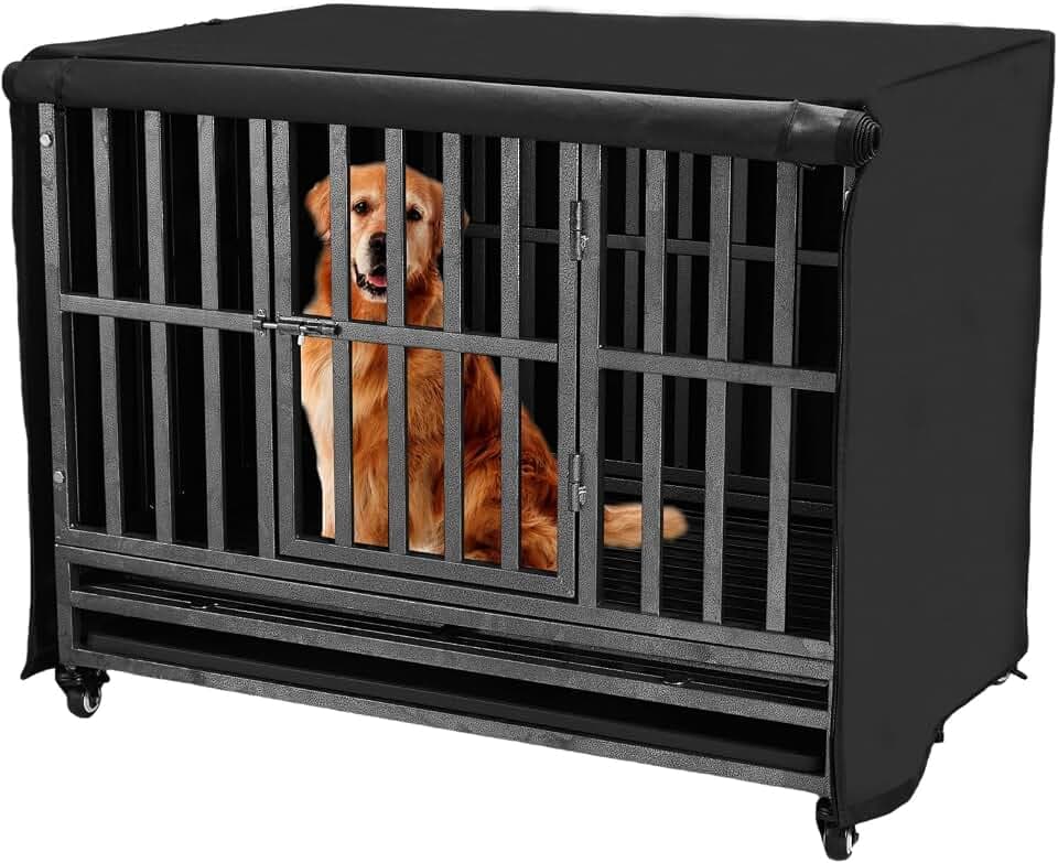 38 inch Heavy Duty Dog Crate Cover Durable 600D Oxford Fabric