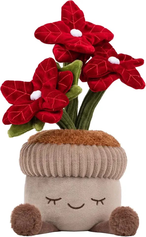 Russ Greenhouse 12-Inch Poinsettia Plant Plush - Ultrasoft Official Jazwares Plush - Ages 3+