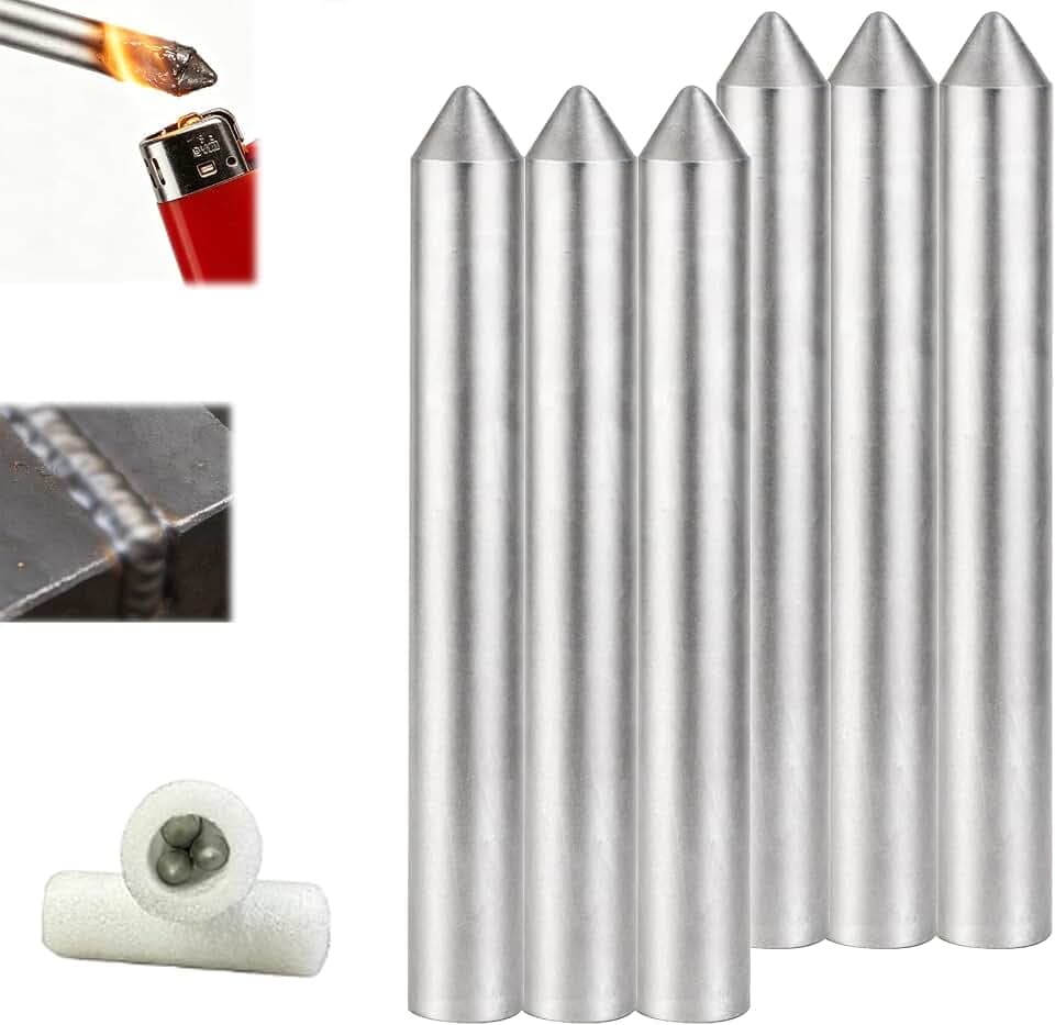 18Pcs Low Temperature Welding Rods, Aluminum Solder Bars with Flux for Stainless Steel Iron Copper, No Welding Powder Needed, DIY Repair
