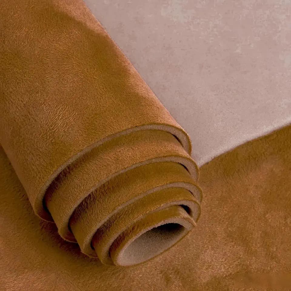 Brown Suede Headliner Fabric - 96" L × 60" W Auto Head Liners, Fabric Tube Packaging with Foam Backing for Cars, Trucks, SUVs, RVs, Boats - Home Repair/DIY Headliner Material