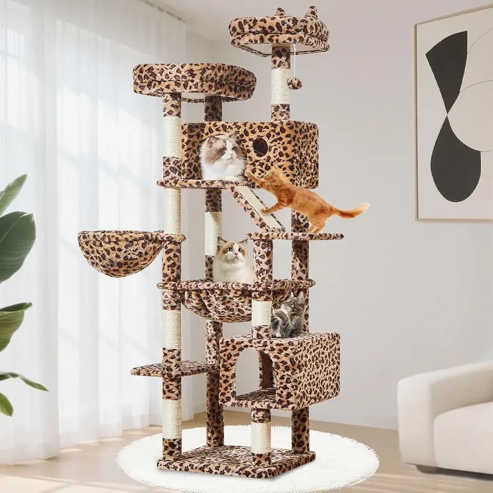Taoqimiao 180cm Kratzbaum XXL, Großer Katzenbaum Für Große Katzen, MS026LBW