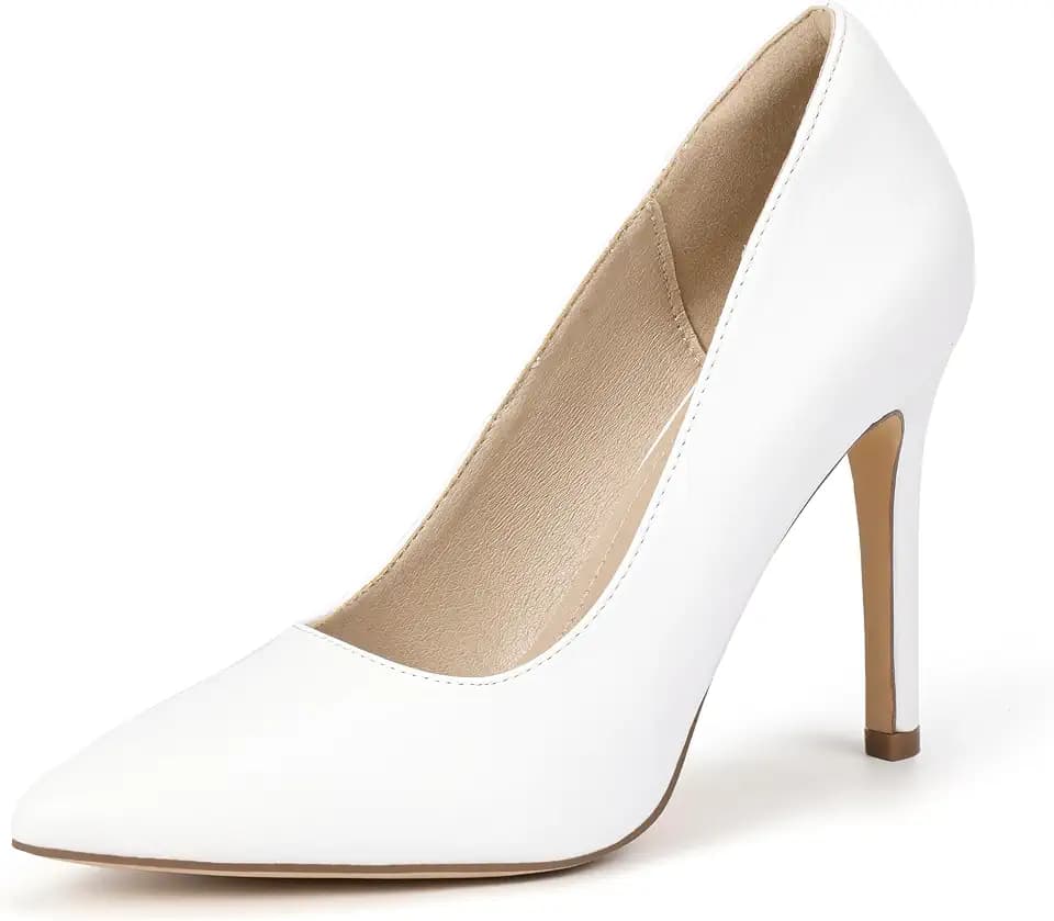 IDIFU Women High Heels Closed Pointed Toe Stiletto Pumps Shoes