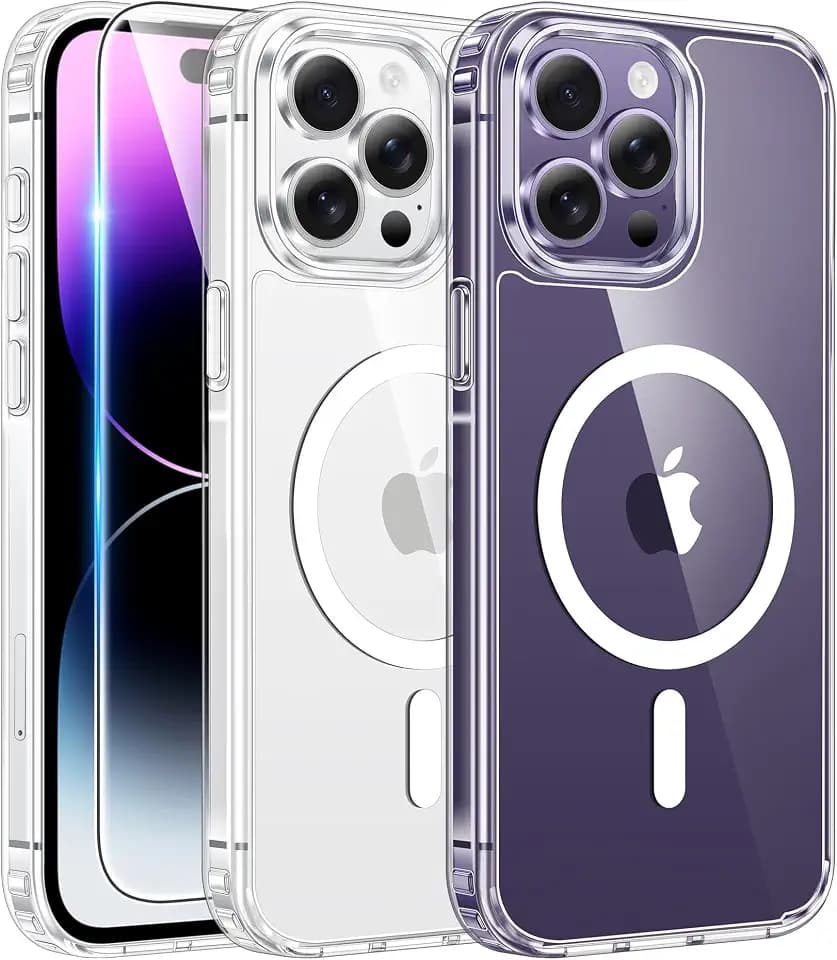 FNTCASE for iPhone 14 Pro-Max Case Compatible with Magsafe Clear Phonecase
