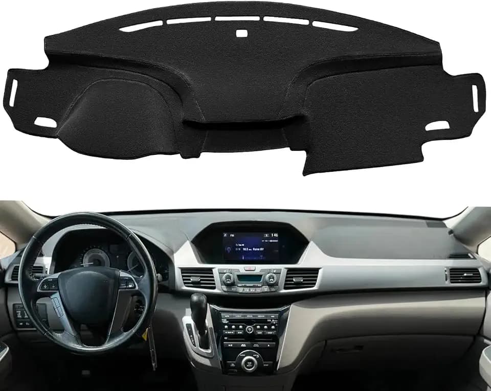 Dash Cover Mat Custom Fit for Honda Odyssey Dashboard Pad Cap Carpet Protector K226 (Black)