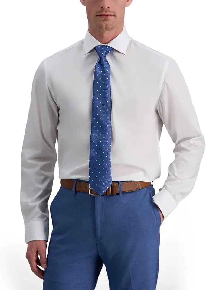 Haggar Men's Mens Wrinkle Free Slim Fit Dress Shirts