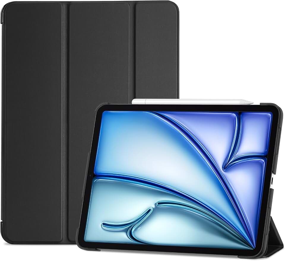 ProCase for iPad Air 11-inch Case M4/M3/M2, Air 5th/4th Gen 10.9,Black