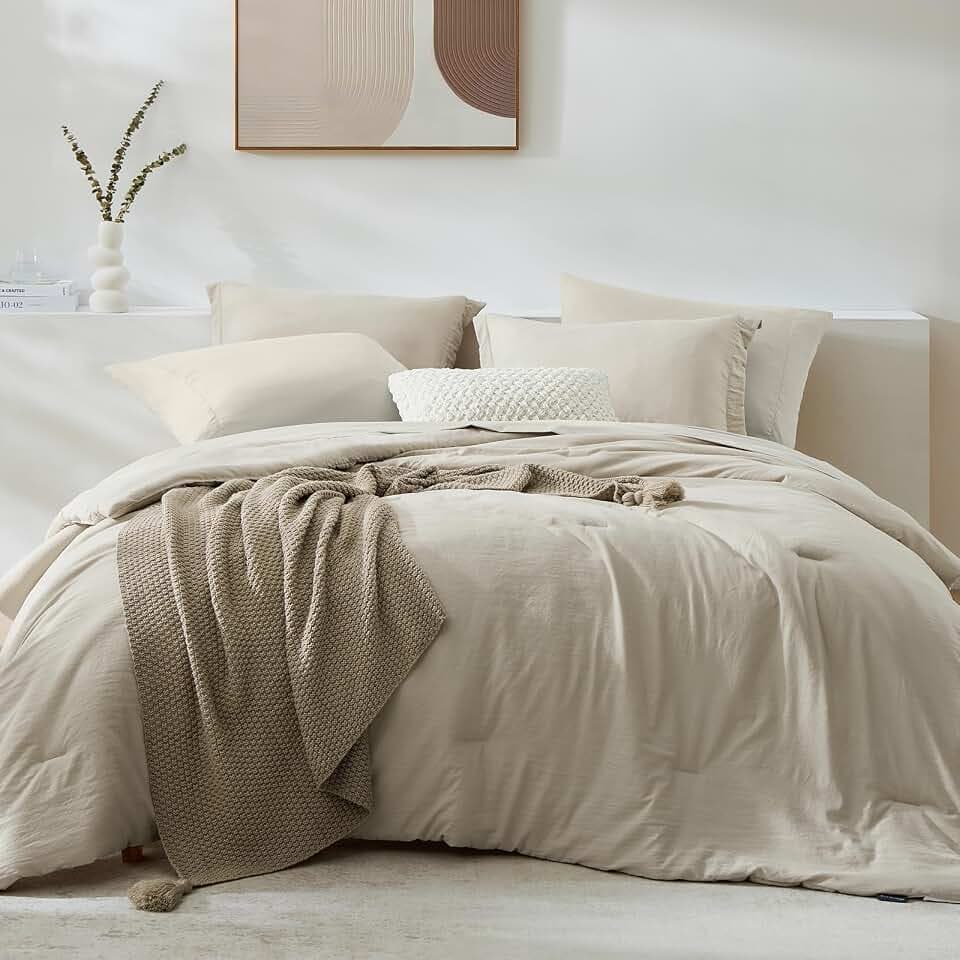 Oversized King Size Comforter Set- 7 Pieces Bed in a Bag King Bedding Sets