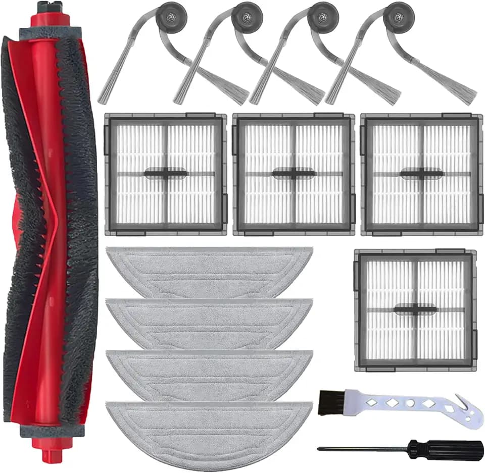 Q10 S5+ Zubehörset für Roborock Q10 S5+ / Q10 S5 Zubehörset, 1 Hauptbürsten, 4 Seitenbürsten, 4 Staubbeutel, 4 HEPA-Filter, 2 Reinigungsaufsätze