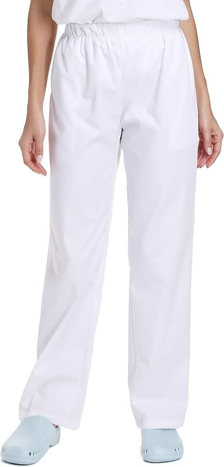 Damen OP-Hose weiße Schlupfhose Uniformen Hose Bundhose aus Baumwolle mit Gummibund professionelle Materialie