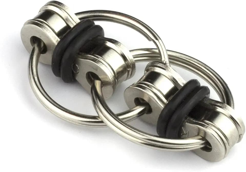 Original Flippy Chain Fidget Toy - Perfect for ADHD, Anxiety, and Autism - Bike Chain Fidget Stress Reducer for Adults and Kids (1, Black)