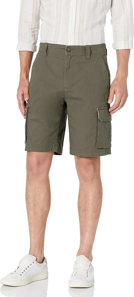 Amazon Essentials Herren 25cm Leichte Stretch-Cargoshorts aus Baumwollmischgewebe