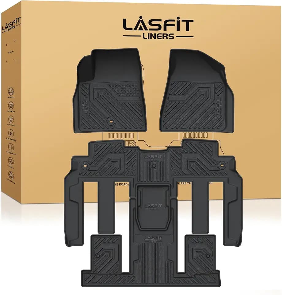 LASFIT Floor Mats for Chevy Traverse 2009-2017/Buick Enclave 2008-2017