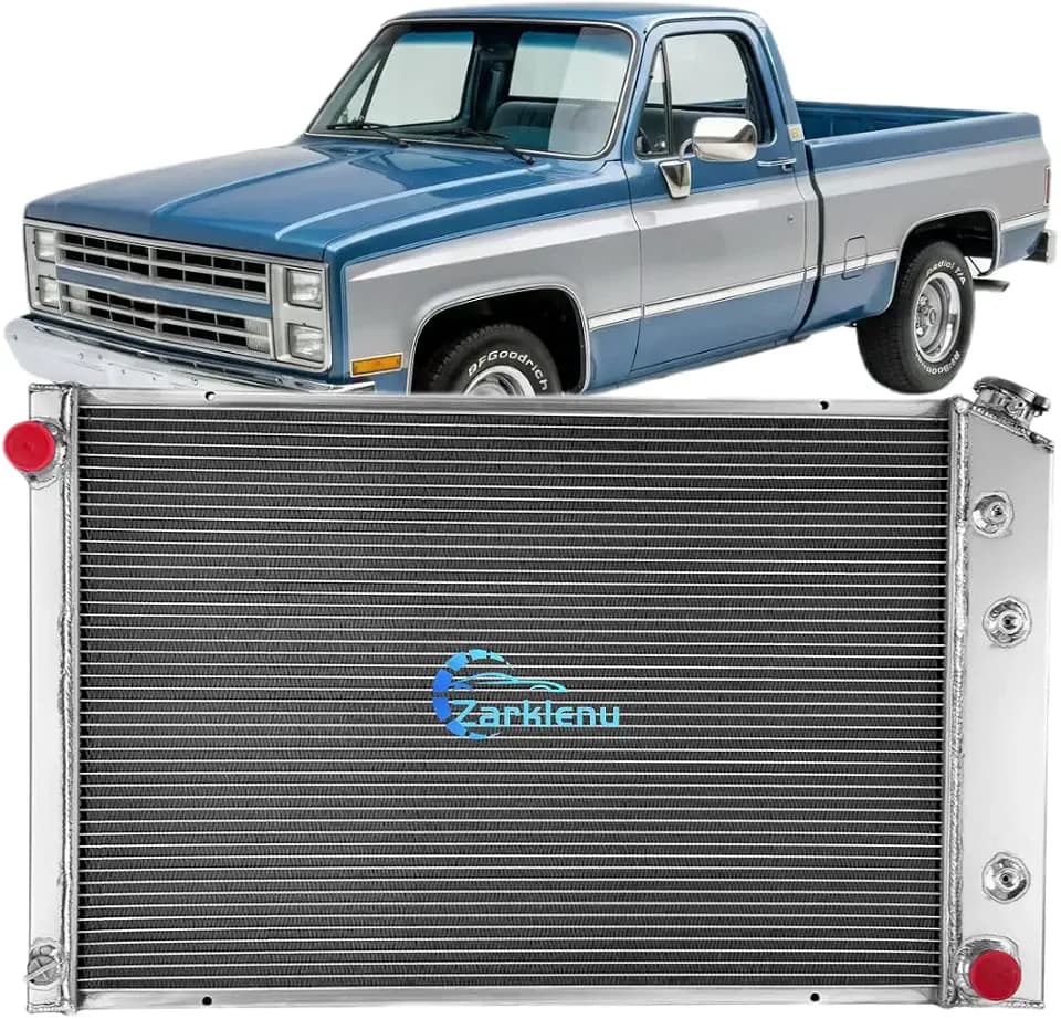 3 Row Aluminum Radiator for 1973-1987 Chevy C10 C20 C30 K10 K20 K30 GMC Truck Blazer Suburban AT MT 1973 1974 1975 1976 1977 78 79 80 81 82 83 84 85 86 87 88 89 90 91 92 93