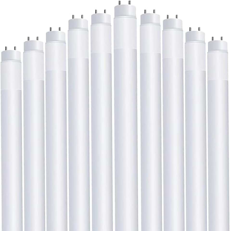 Feit Electric LED 4ft Bulbs T8, 32 Watt Equivalent, Type A Tube Light, Plug & Play, T8 LED Tubes, LED Fluorescent Replacement, Frosted, T848/840/LEDG2/2/5, Cool White, 10 Pack