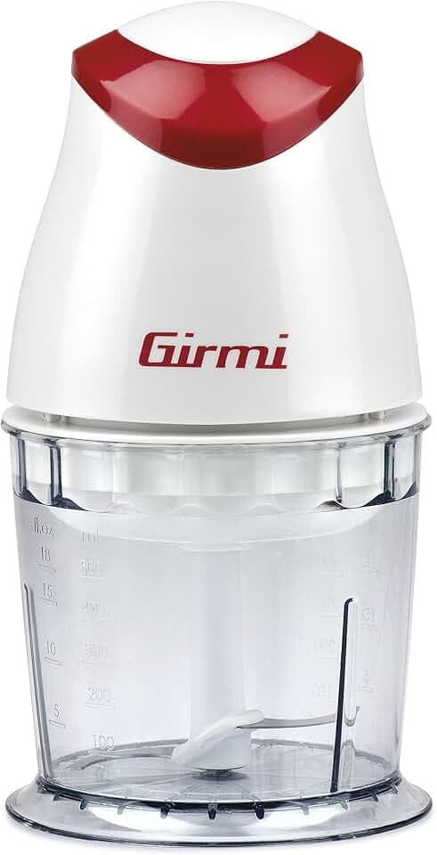 Girmi TR01 Zerkleinerer, 350 W, Klingen aus Edelstahl, Betrieb Pulse, 500 ml, Weiß