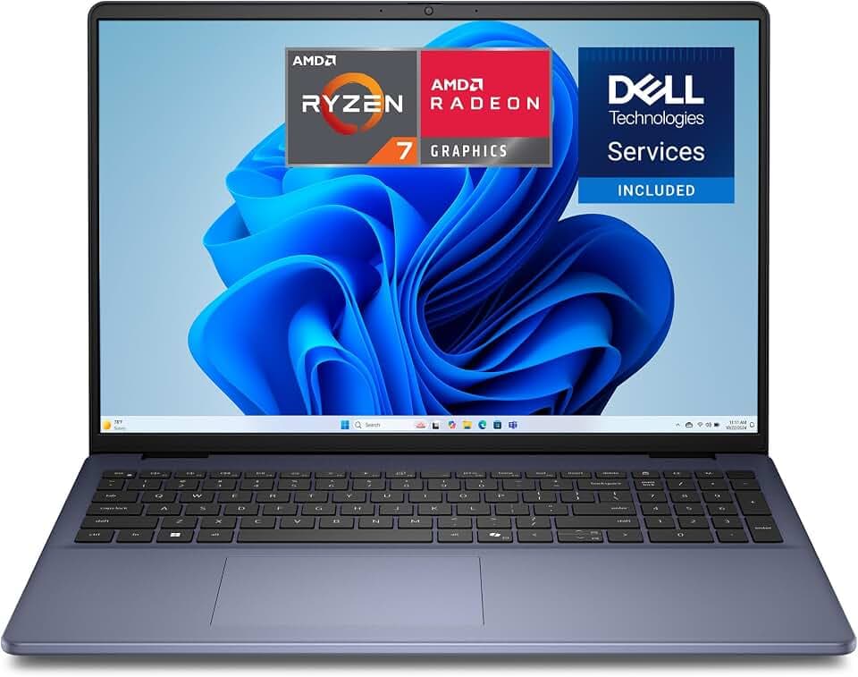 Dell 16 Laptop, FHD+, AMD Ryzen 7 250, 16GB RAM, Windows 11 Home